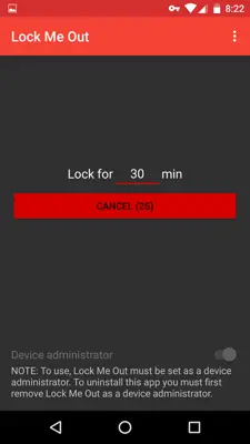 Lock Me Out android App screenshot 1